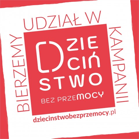 ulotka - bierzemy udział w kampanii "DZIECIŃSTWO bez przeMOCY"